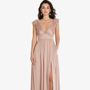 Bridesmaid dress from Dessy Group Color Toasted Sugar